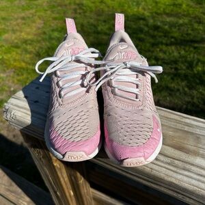 Nike Air Max 270 Pink and Light Pink Sneakers 4Y EUC